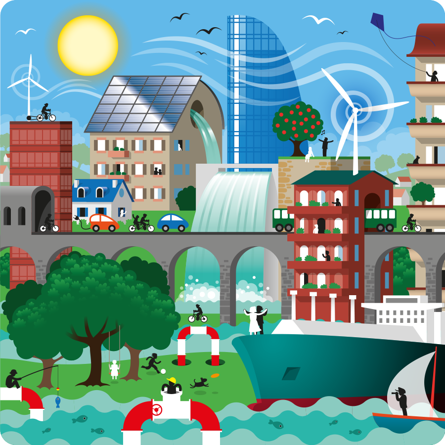 Création d'une illustration vectorielle stylisée sur les énergies