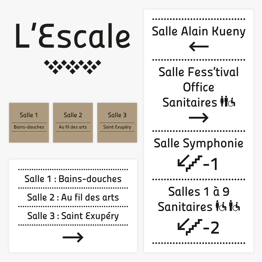Signalétique du centre culturel de Fessenheim